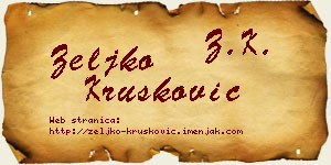 Željko Krušković vizit kartica